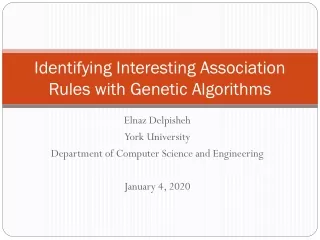 Identifying Interesting Association Rules with Genetic Algorithms