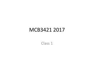 MCB3421 2017