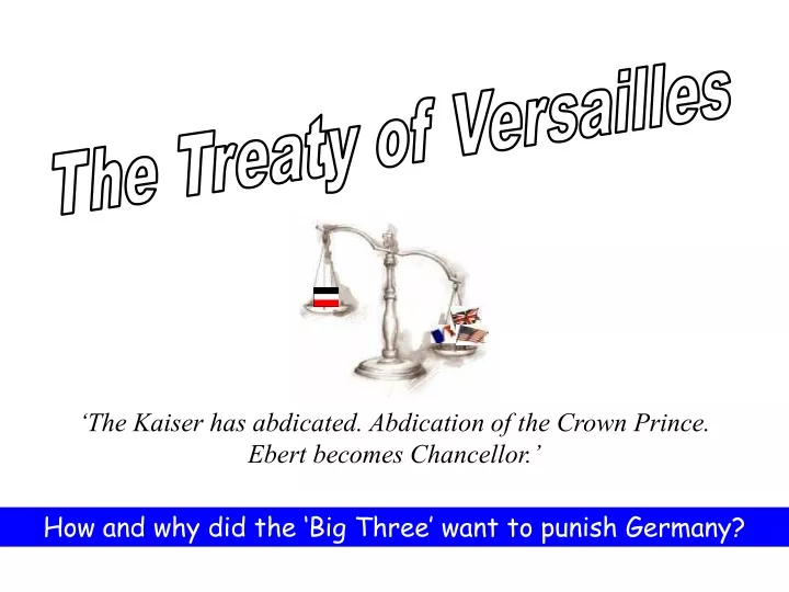 the treaty of versailles