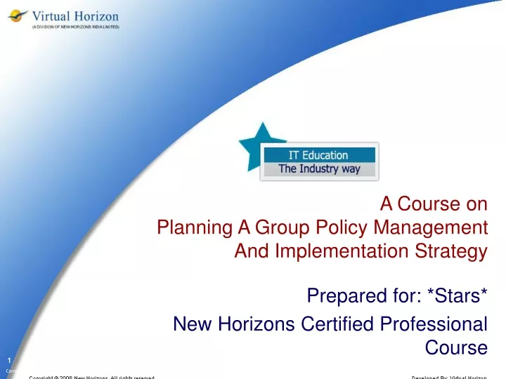 a course on planning a group policy management