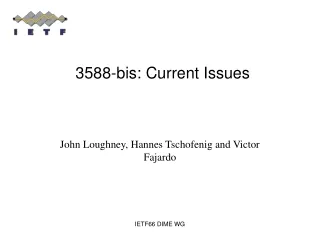 3588-bis: Current Issues