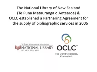 The National Library of New Zealand  (Te Puna Matauranga o Aotearoa) &amp;