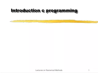 Introduction c programming