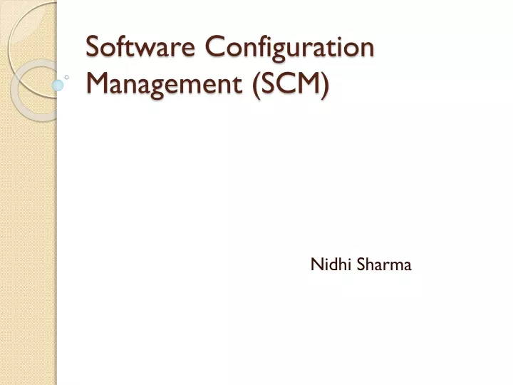software configuration management scm