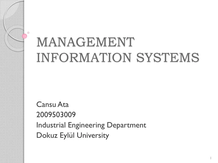 management information systems