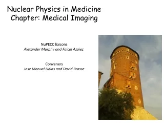 Nuclear Physics in Medicine Chapter: Medical Imaging NuPECC liaisons
