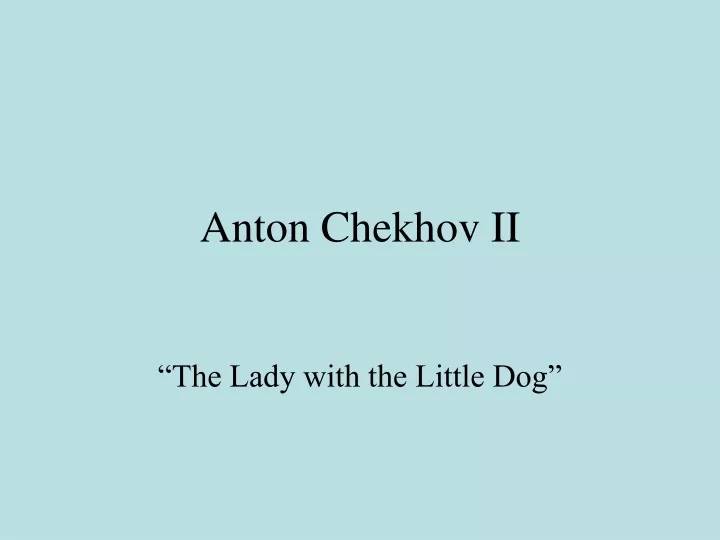 anton chekhov ii