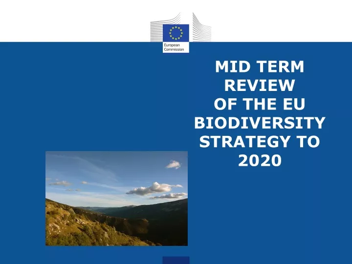 mid term review of the eu biodiversity strategy to 2020