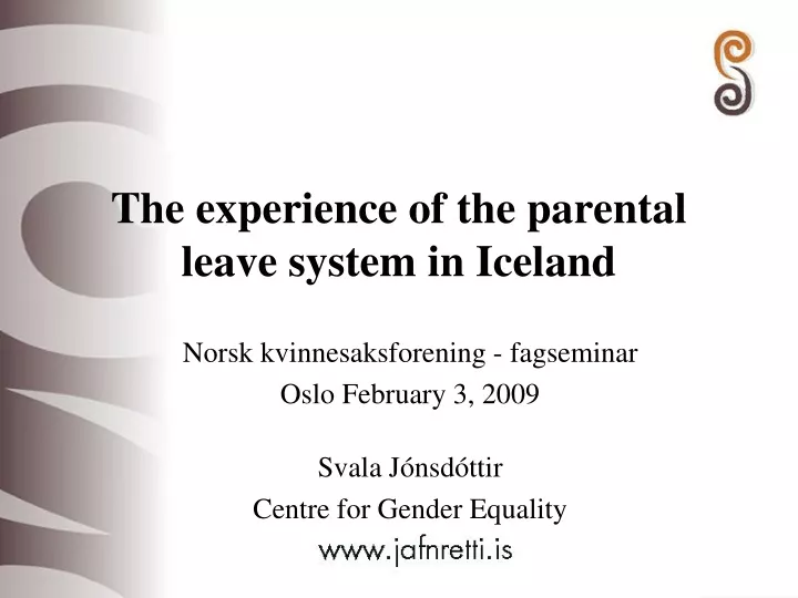 the experience of the parental leave system in iceland
