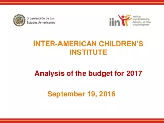 Analysis of the budget for 2017