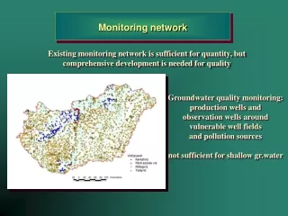 Existing monitoring network is sufficient for quantity, but
