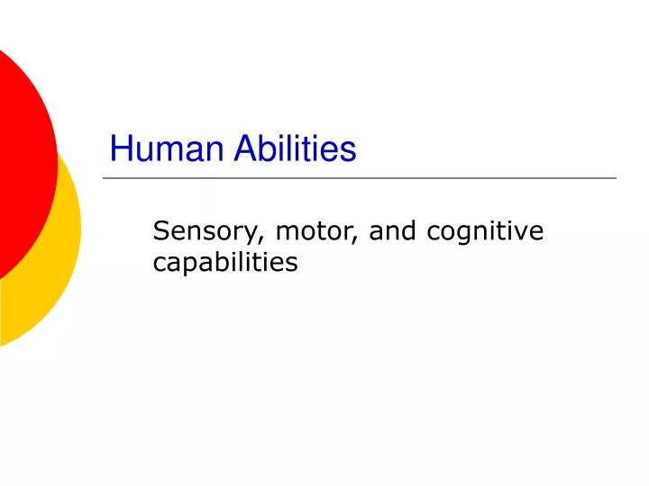 human abilities