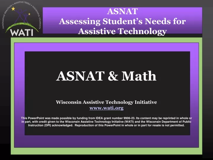 asnat assessing student s needs for assistive