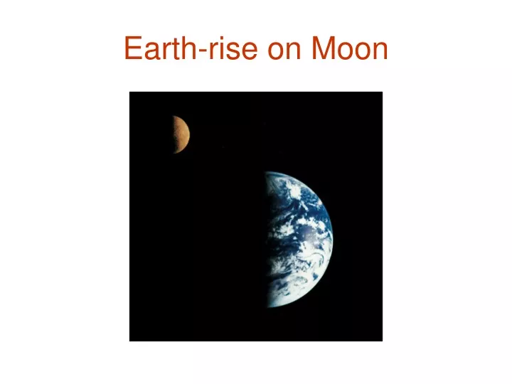 earth rise on moon