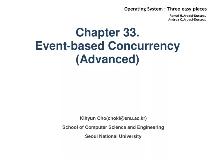 chapter 33 event based concurrency advanced
