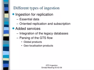 Different types of ingestion