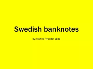 Swedish banknotes