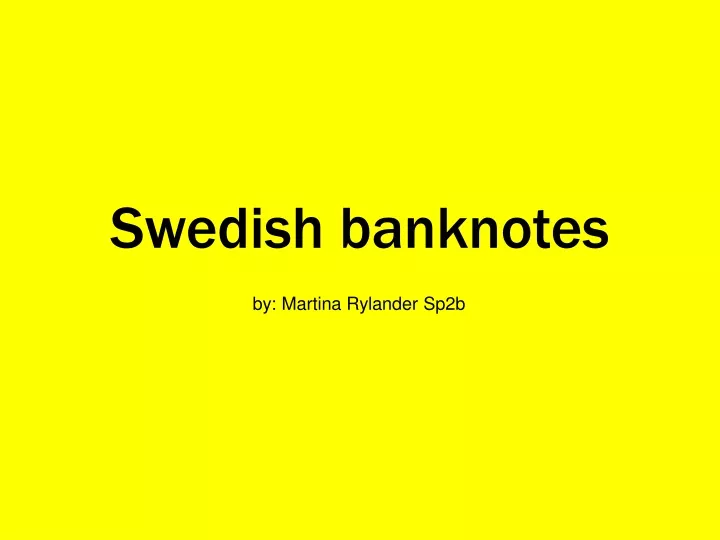 swedish banknotes