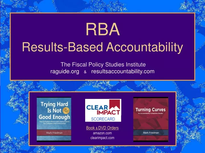 rba results based accountability the fiscal