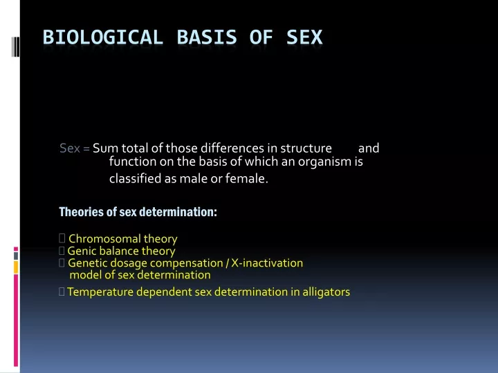 biological basis of sex