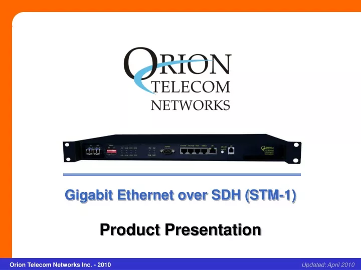 gigabit ethernet over sdh stm 1 product