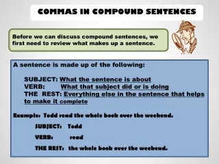 COMMAS IN COMPOUND SENTENCES