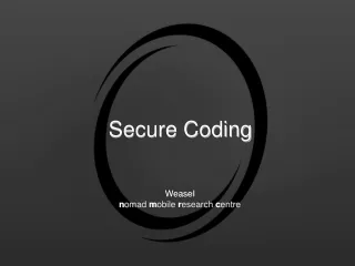 Secure Coding