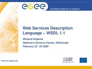 Web Services Description Language – WSDL 1.1