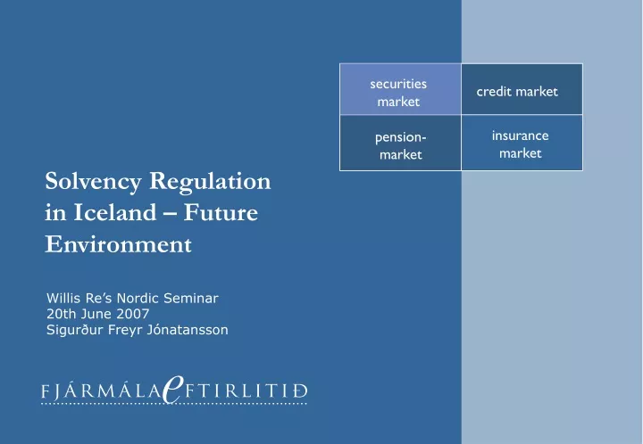 solvency regulation in iceland future environment