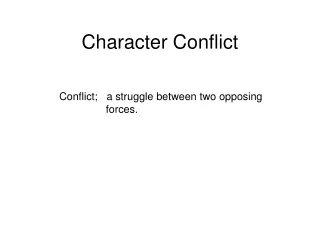 Character Conflict