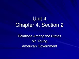 Unit 4 Chapter 4, Section 2