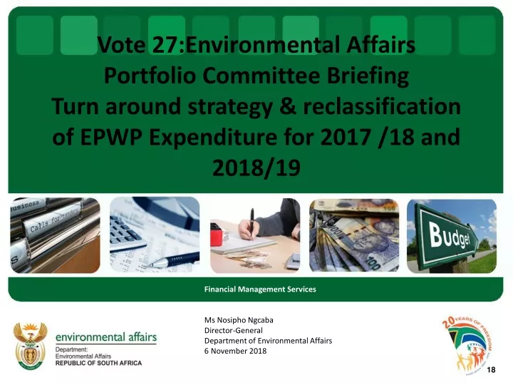 vote 27 environmental affairs portfolio committee
