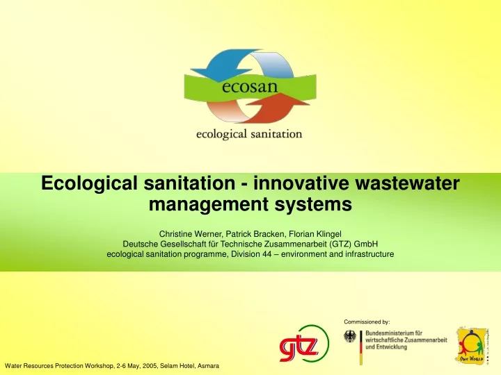 ecological sanitation innovative wastewater management systems