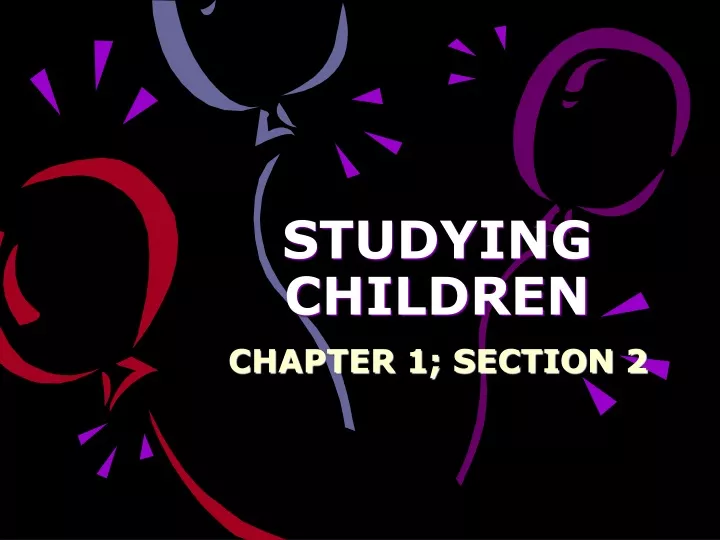 studying children