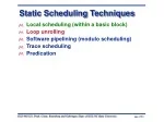 Static Scheduling Techniques - slide 1