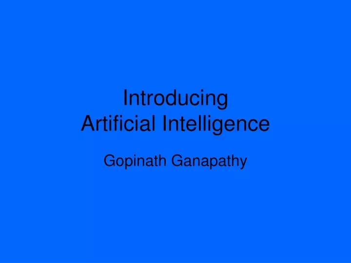 introducing artificial intelligence