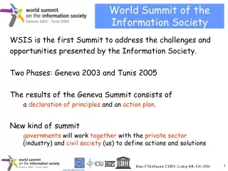 World Summit of the Information Society