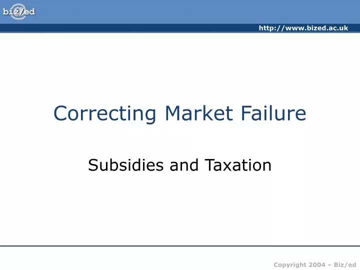 correcting market failure