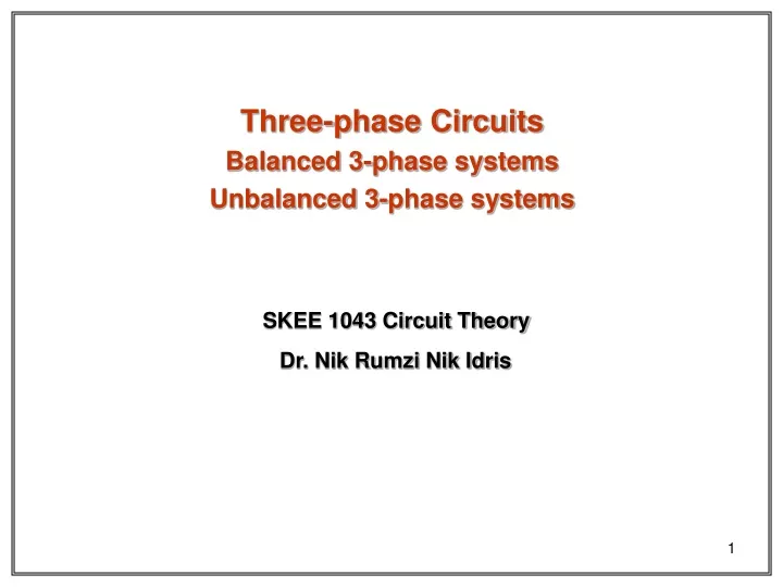 three phase circuits balanced 3 phase systems