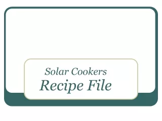 Recipe File