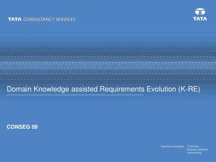 domain knowledge assisted requirements evolution k re