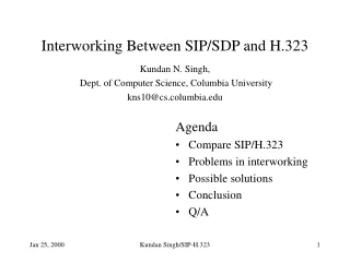 Interworking Between SIP/SDP and H.323