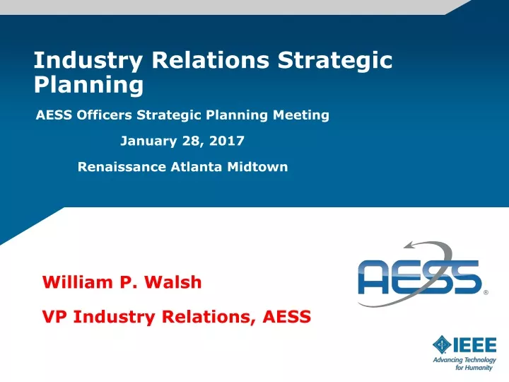 industry relations strategic planning