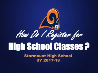 How Do I Register for High School Classes ?