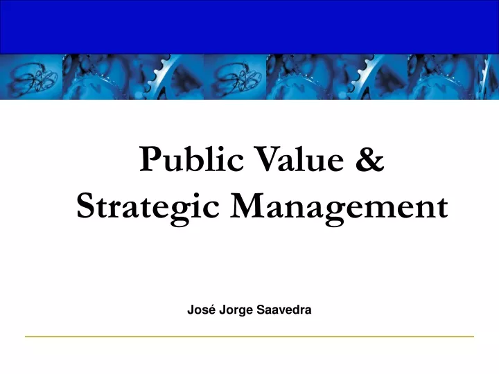 public value strategic management