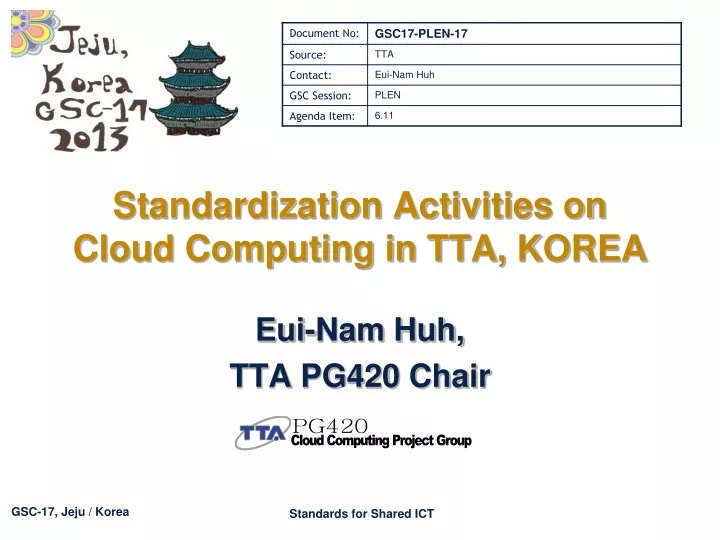 standardization activities on cloud computing in tta korea