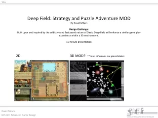 David Milam IAT 410: Advanced Game Design