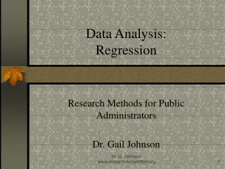 Data Analysis:  Regression