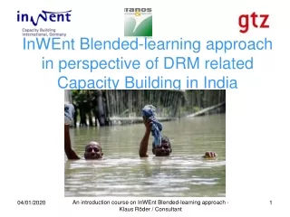 InWEnt Blended-learning approach in perspective of DRM related Capacity Building in India
