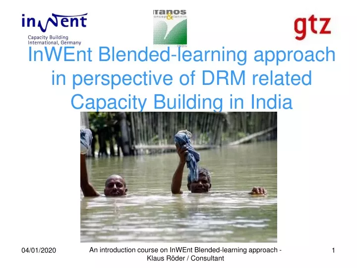 inwent blended learning approach in perspective of drm related capacity building in india